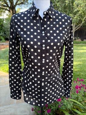Cotton Polka Dot Button Down by BR